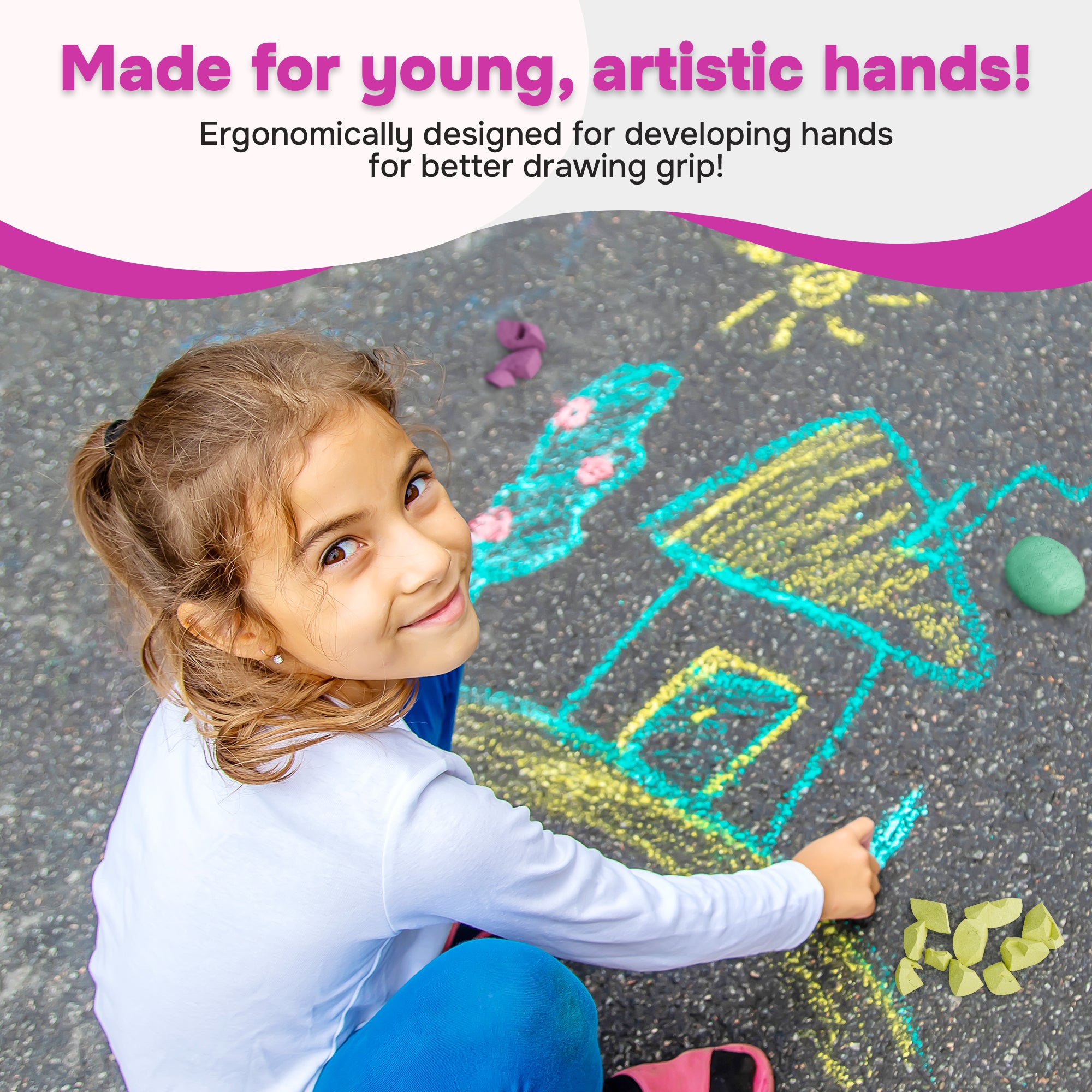 6-count surprise sidewalk chalk eggs