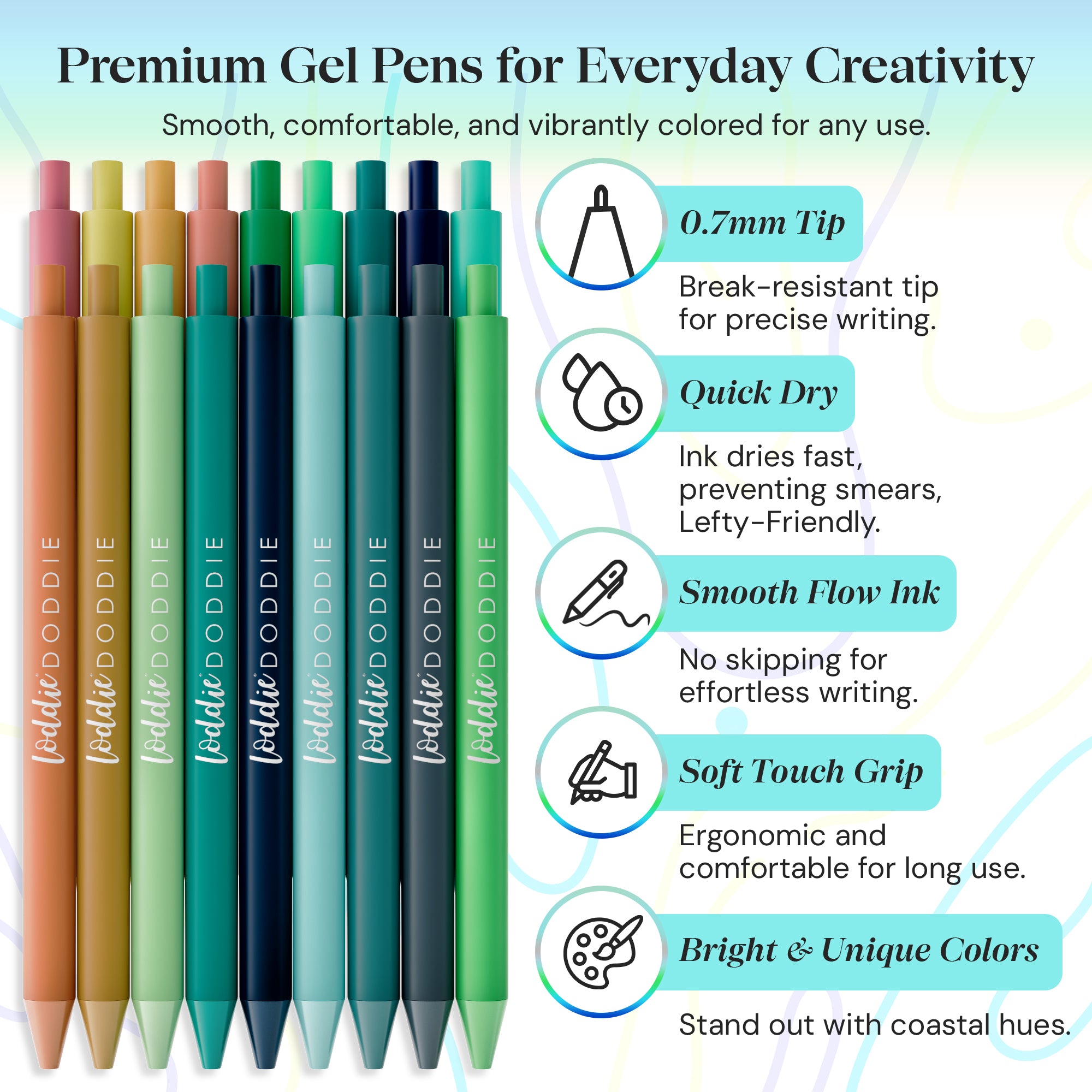 Loddie Doddie coastal gel pens