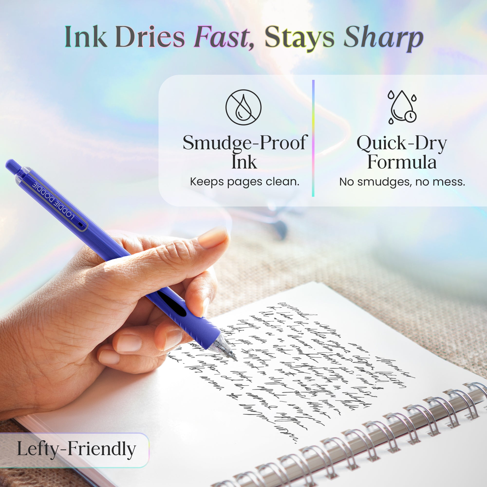 6-count black gel pens