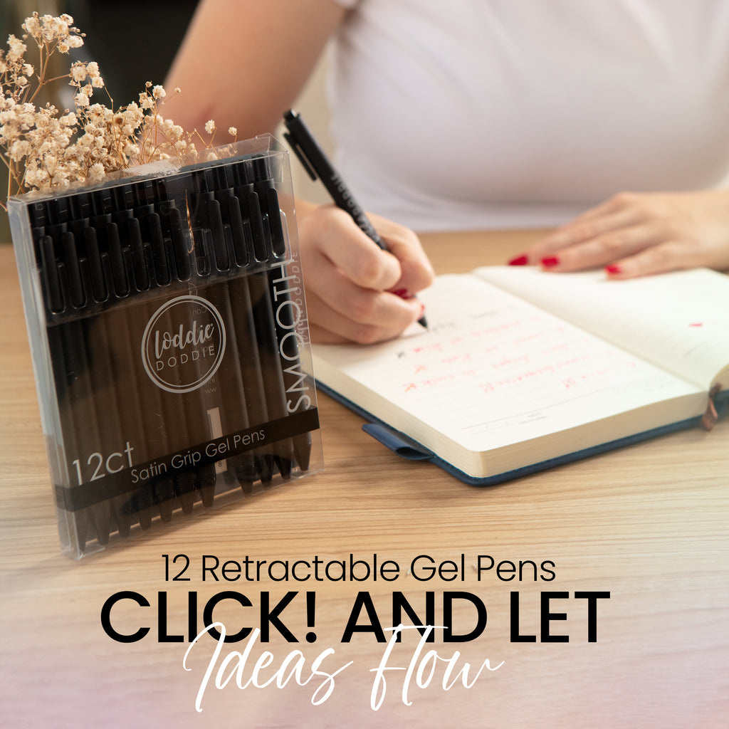 Loddie Doddie black gel pens