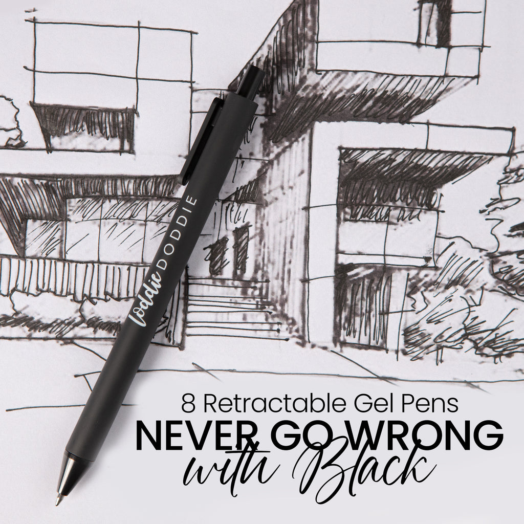 12-count black gel pens