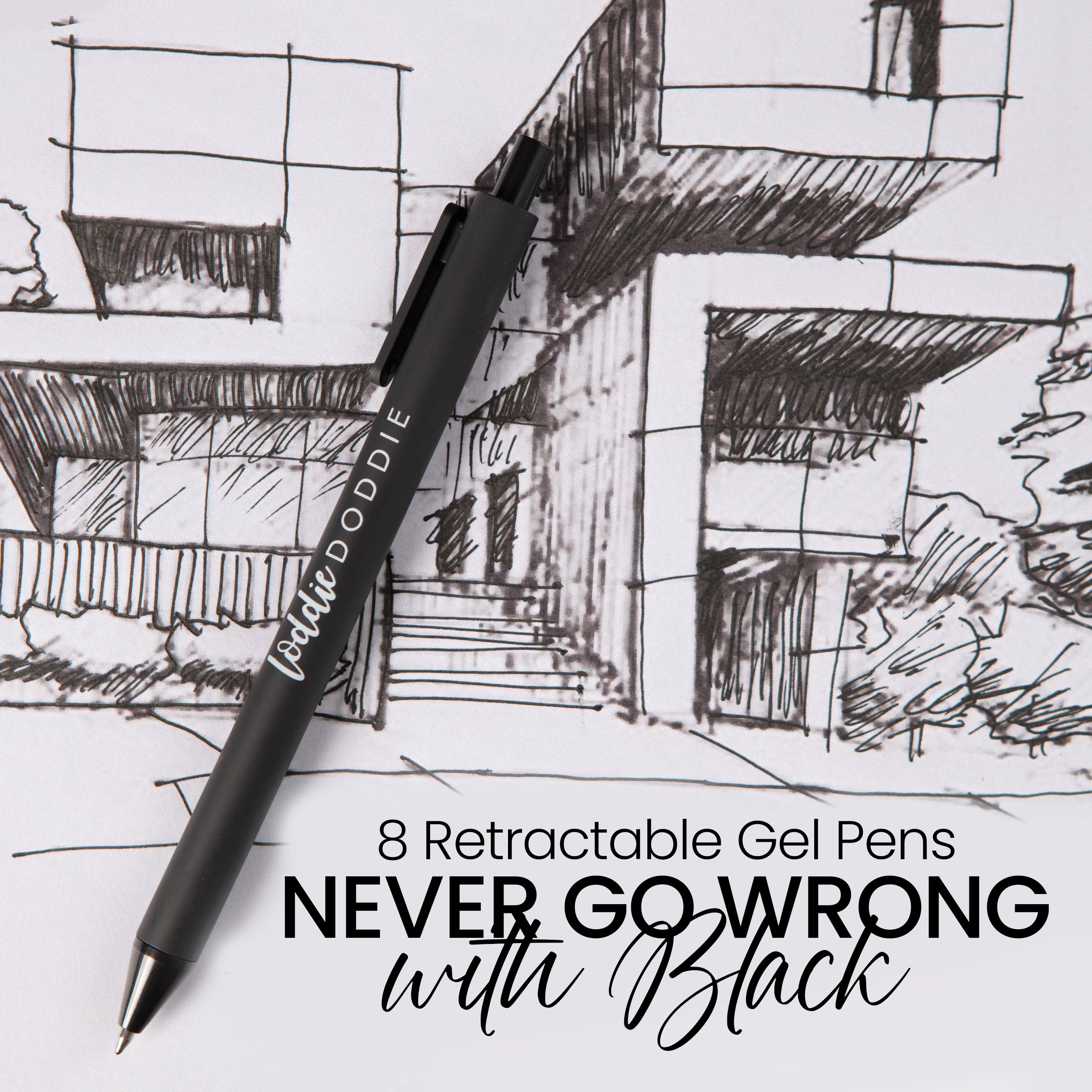 12-count black gel pens