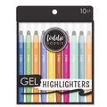 Loddie Doddie Gel Highlighters, Assorted Colors, Color-Coded Barrels, 10 Pack
