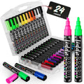Loddie Doddie Liquid Chalk Markers, Reversible Bullet & Chisel Tips, 24 Pc