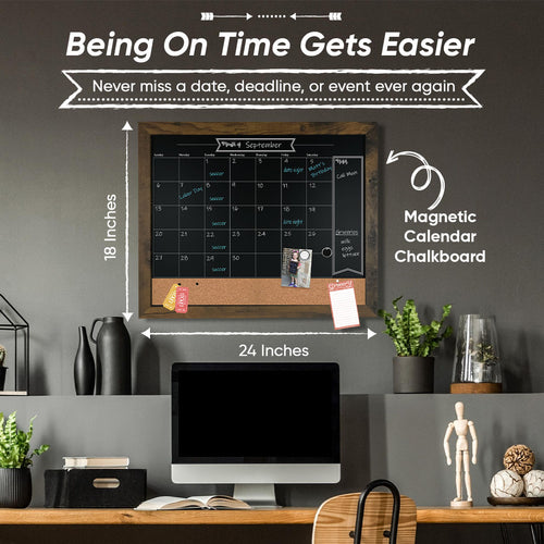 Loddie Doddie magnetic chalkboard calendar board