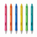 Loddie Doddie Silent-Click Retractable Gel Pens, 0.5 mm Fine Tips, 6 Pack