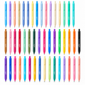 Loddie Doddie Retractable Gel Pens, Soft-Touch Satin Grip, Assorted Color Collection, 48 Pack