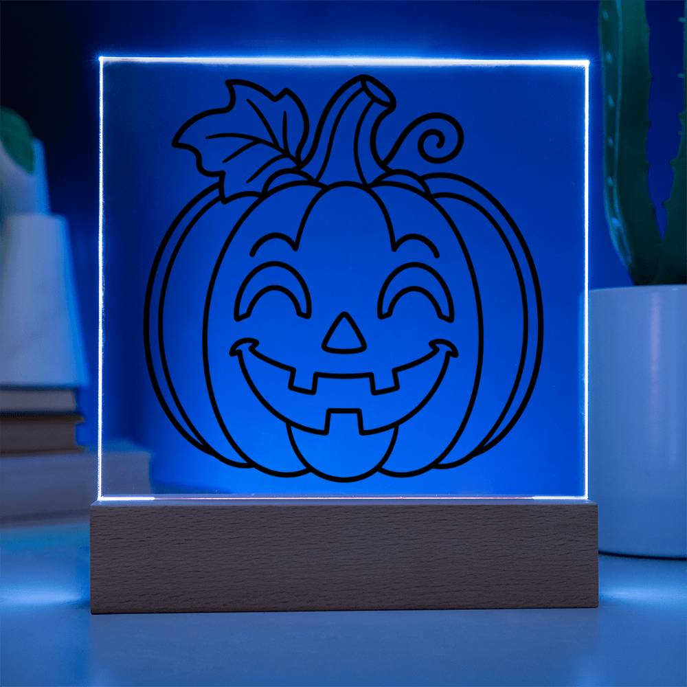 Jack-O-Lantern Acrylic Square Plaques