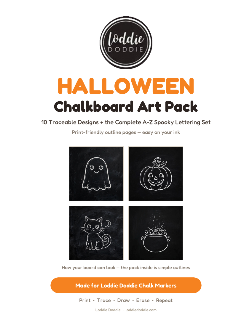 Halloween Chalkboard Art Pack cover
