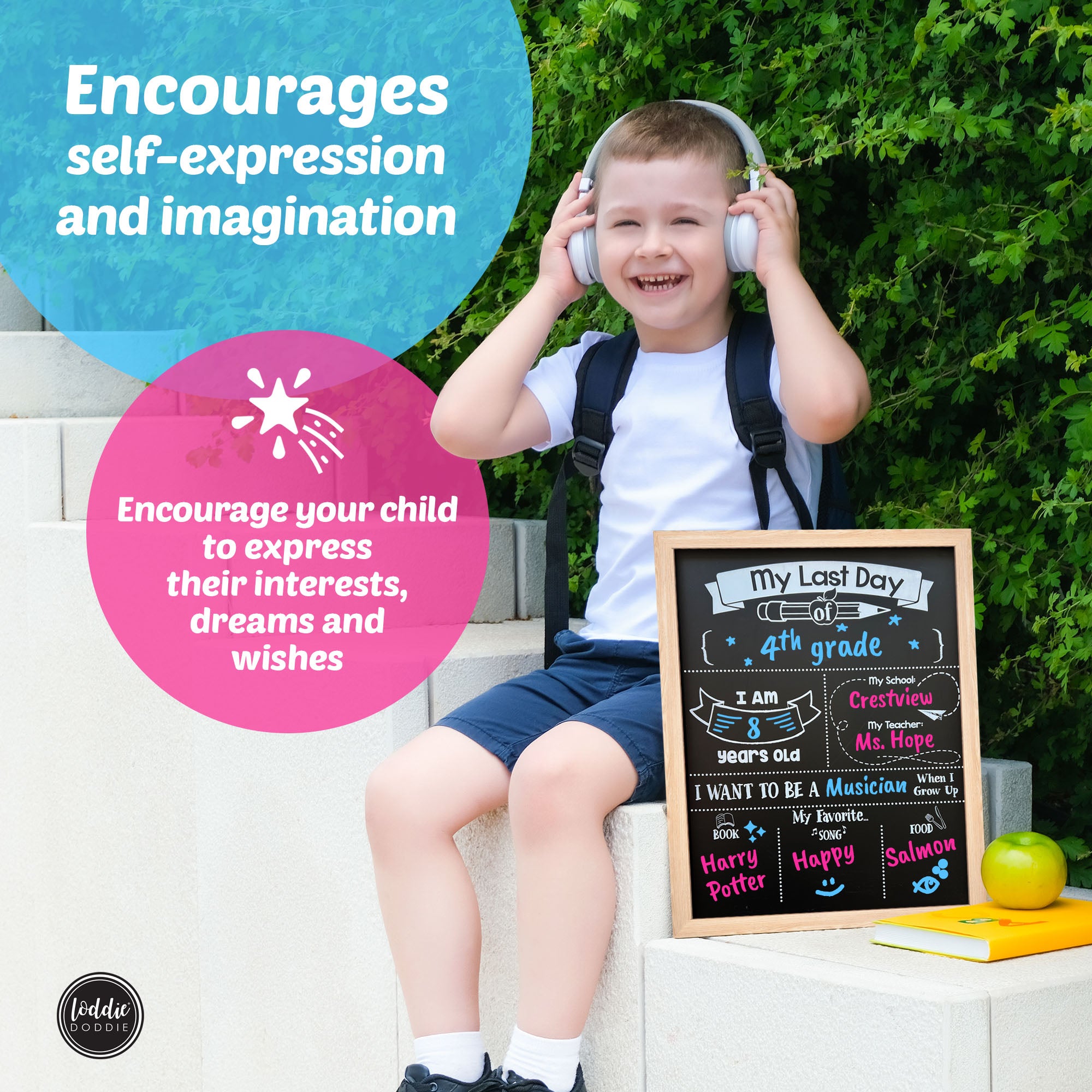 2-count light wood chalkboard