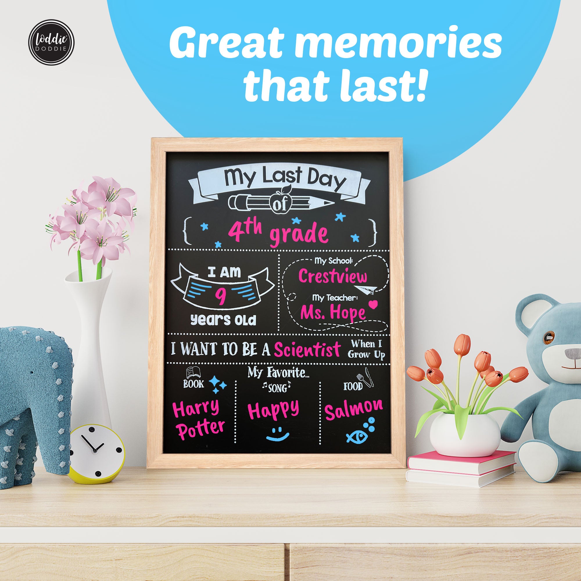 Light Wood chalkboard