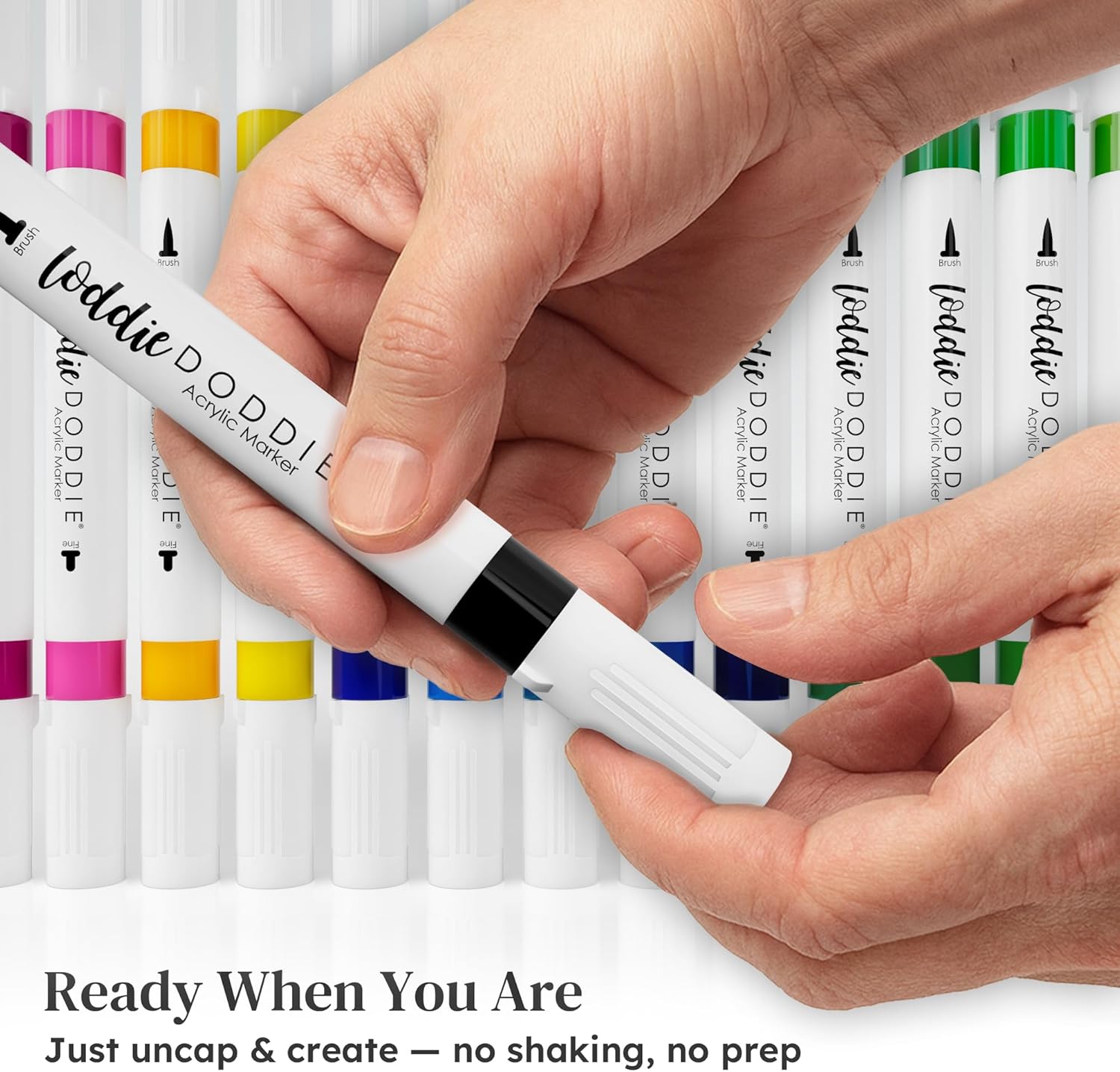 Loddie Doddie acrylic paint markers — Dual tip: fine + brush
