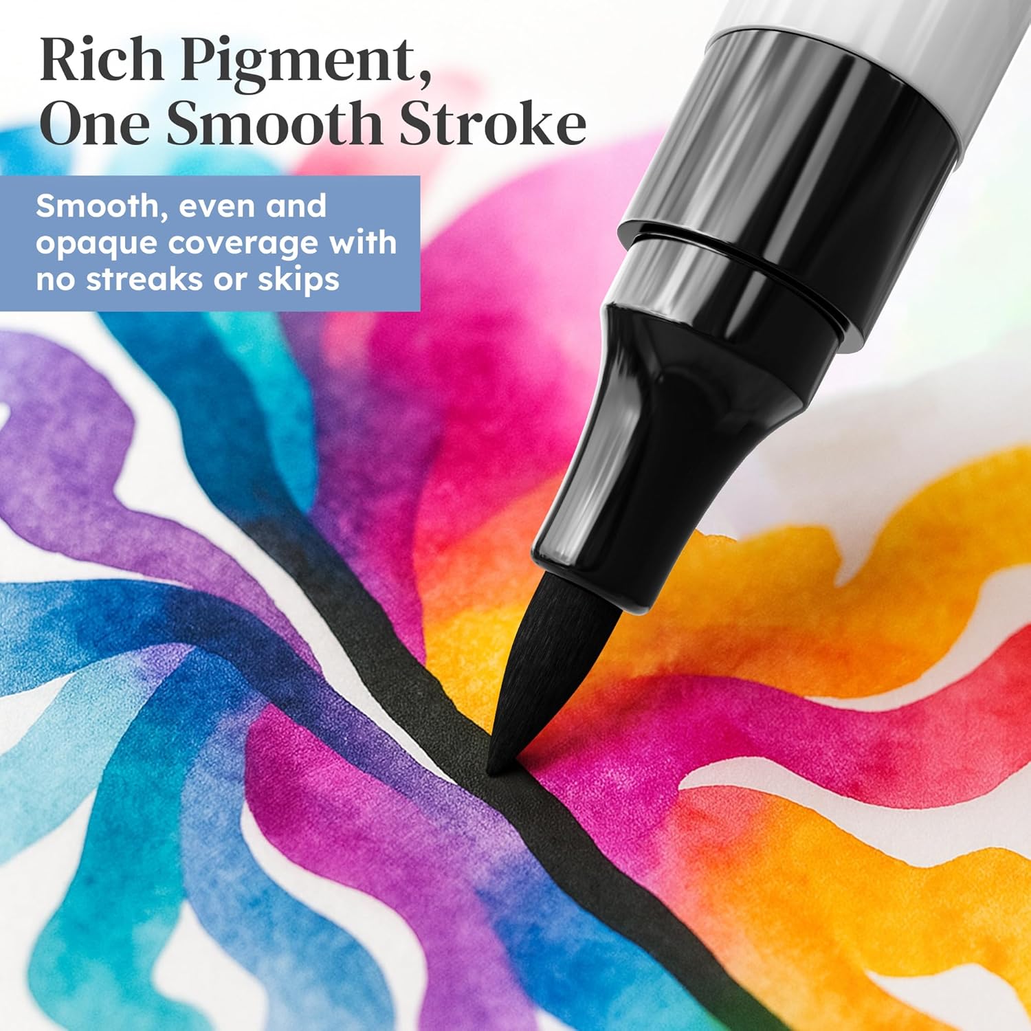 Double-Ended Multi Surface Acrylic Markers with Fine and Brush Tip (8)