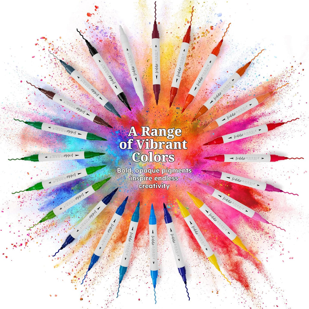 Double-Ended Multi Surface Acrylic Markers with Fine and Brush Tip (11)