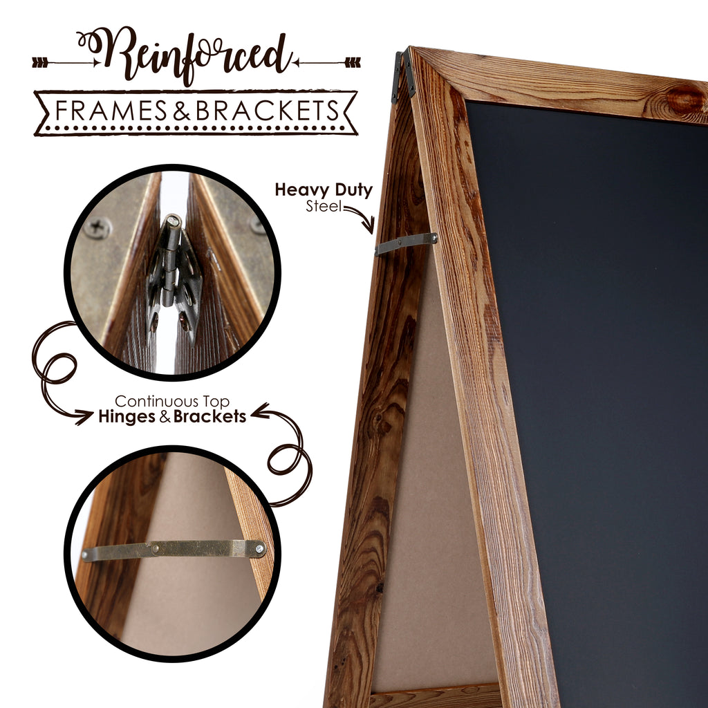 Magnetic chalkboard a-frame easel