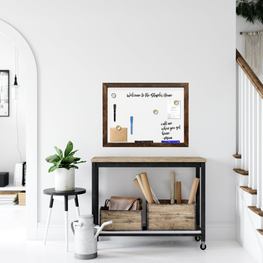 White magnetic dry erase board