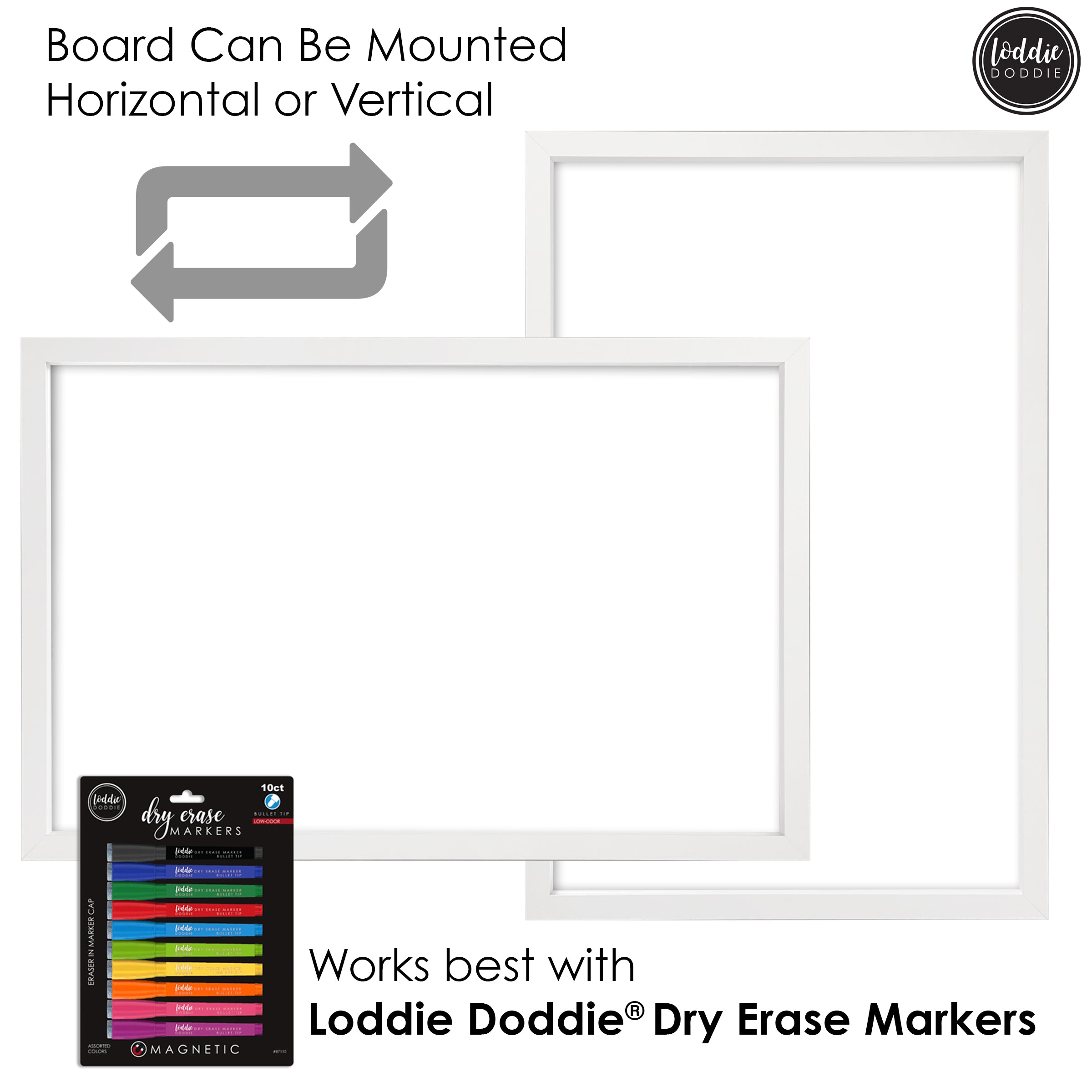 White magnetic dry erase board