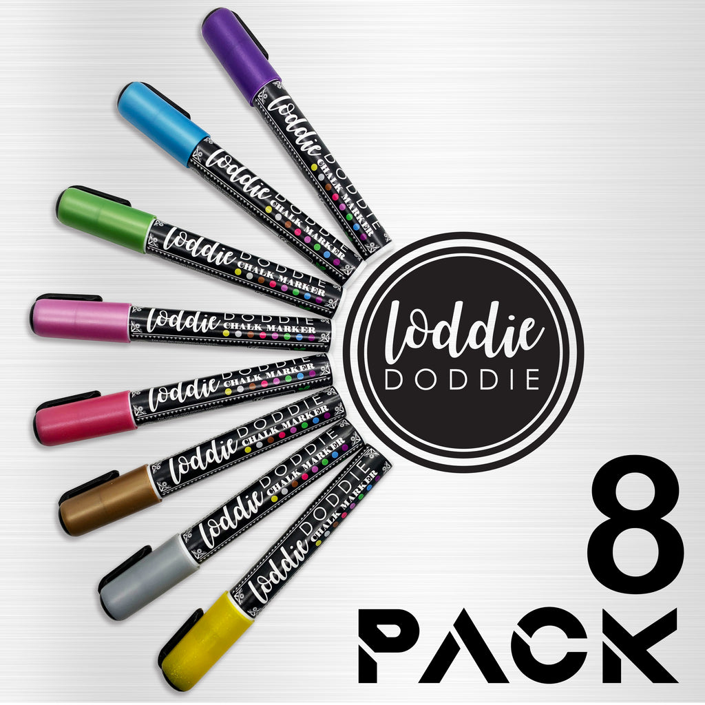 Metallic chalk markers