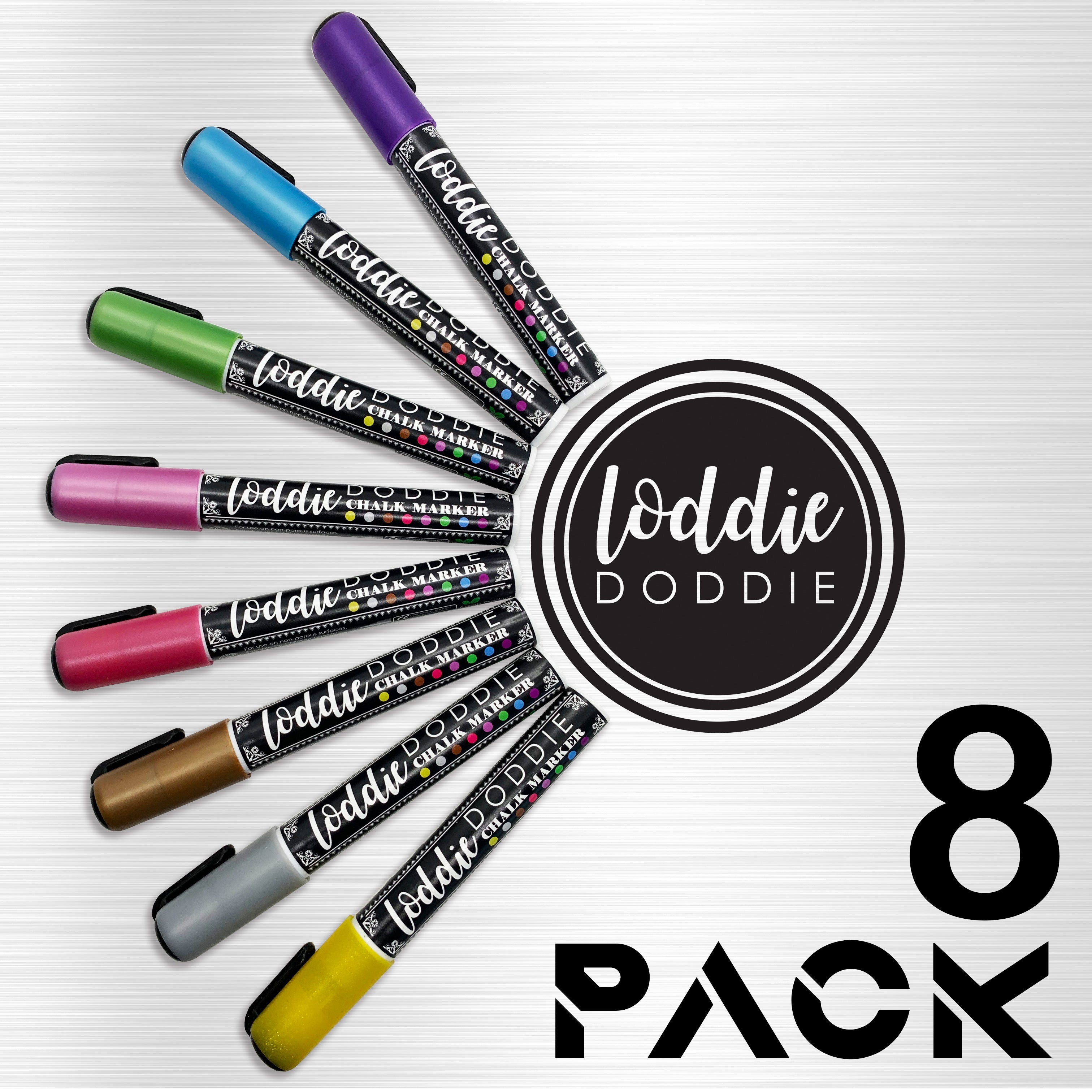 Metallic chalk markers