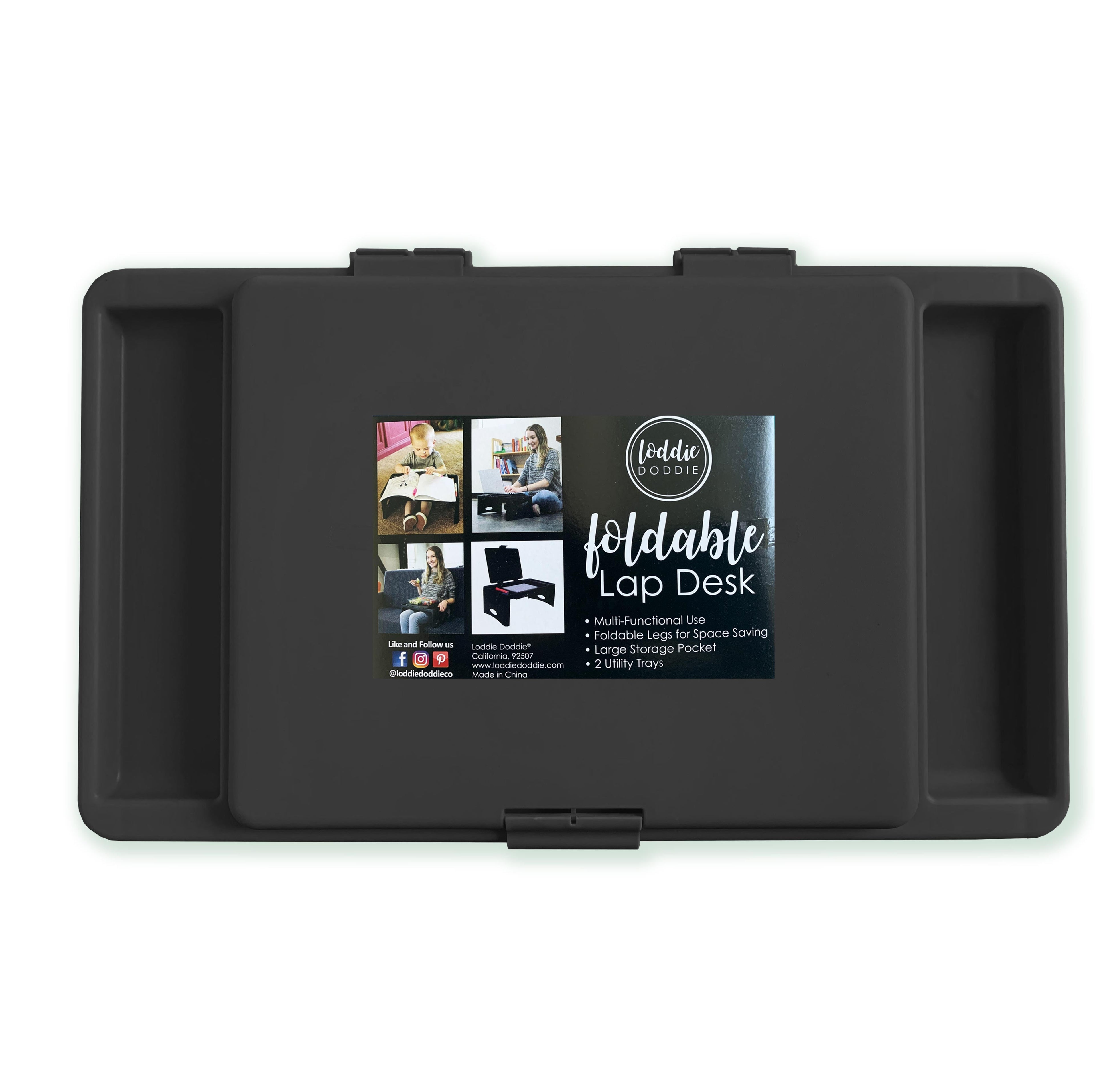 Black foldable lap desk