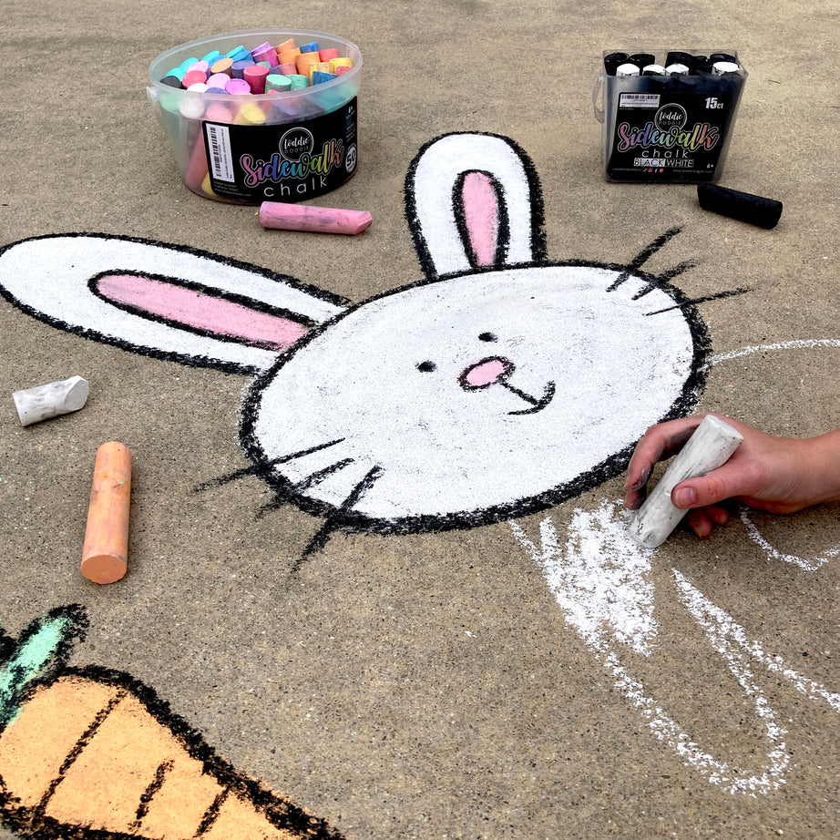 Loddie Doddie sidewalk chalk — Black & White