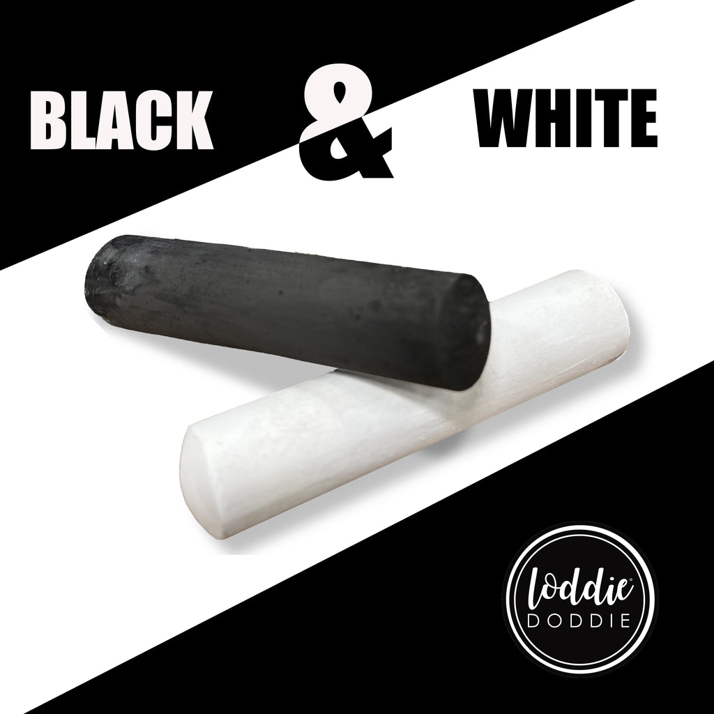 Black & White sidewalk chalk