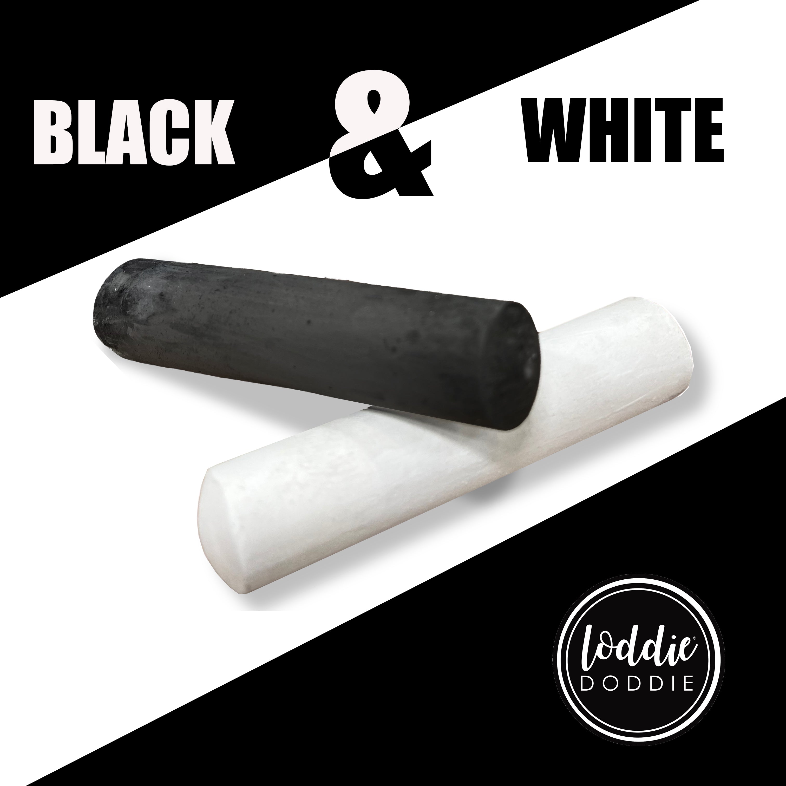 Black & White sidewalk chalk