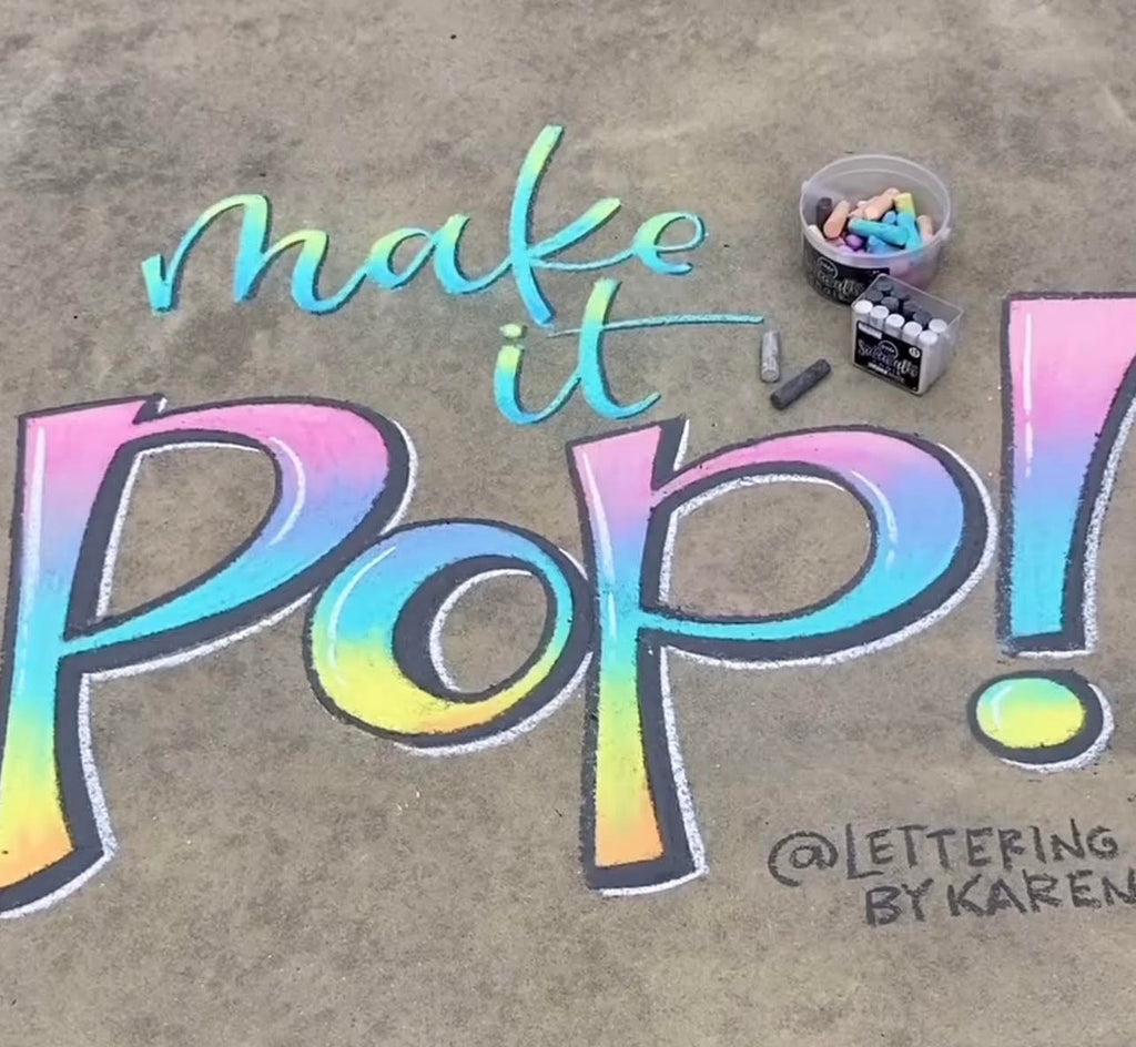 Sidewalk chalk for outdoor sidewalk & driveway play