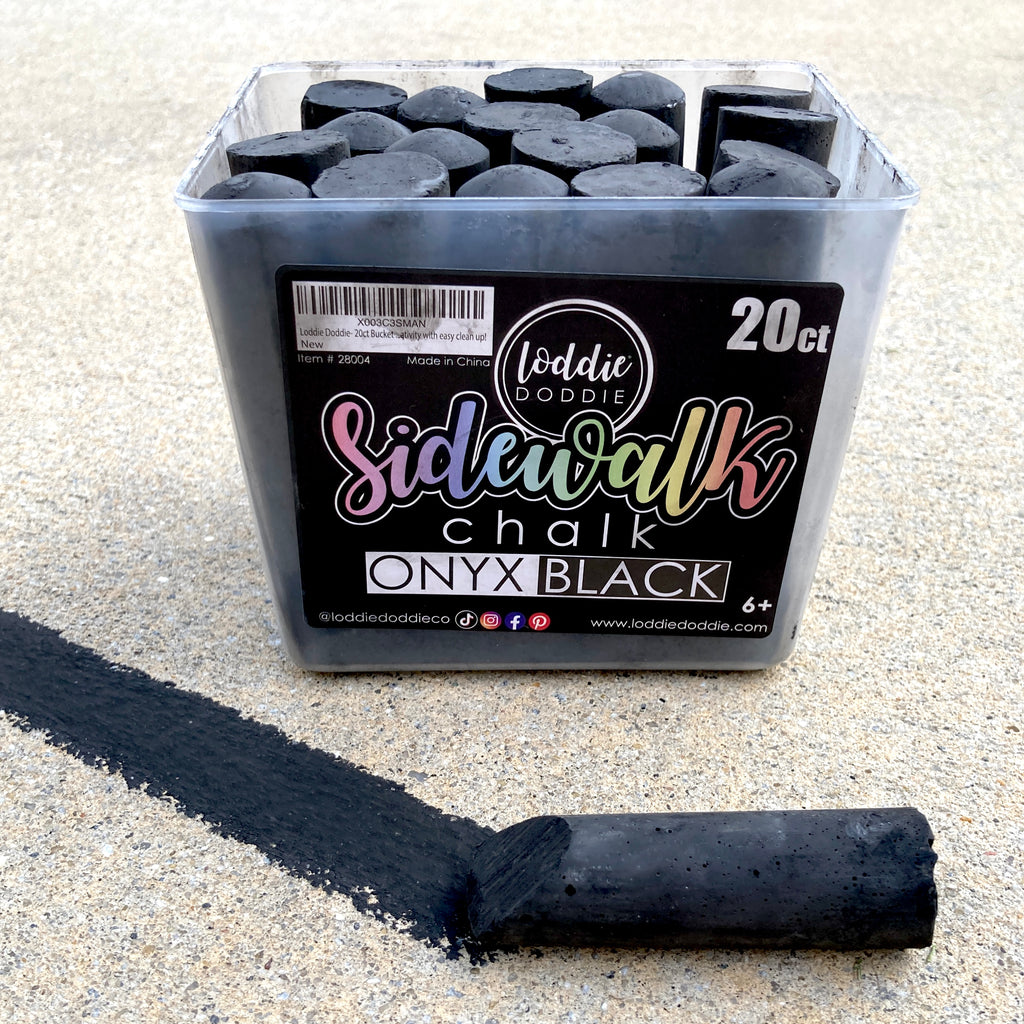 20-count onyx black sidewalk chalk