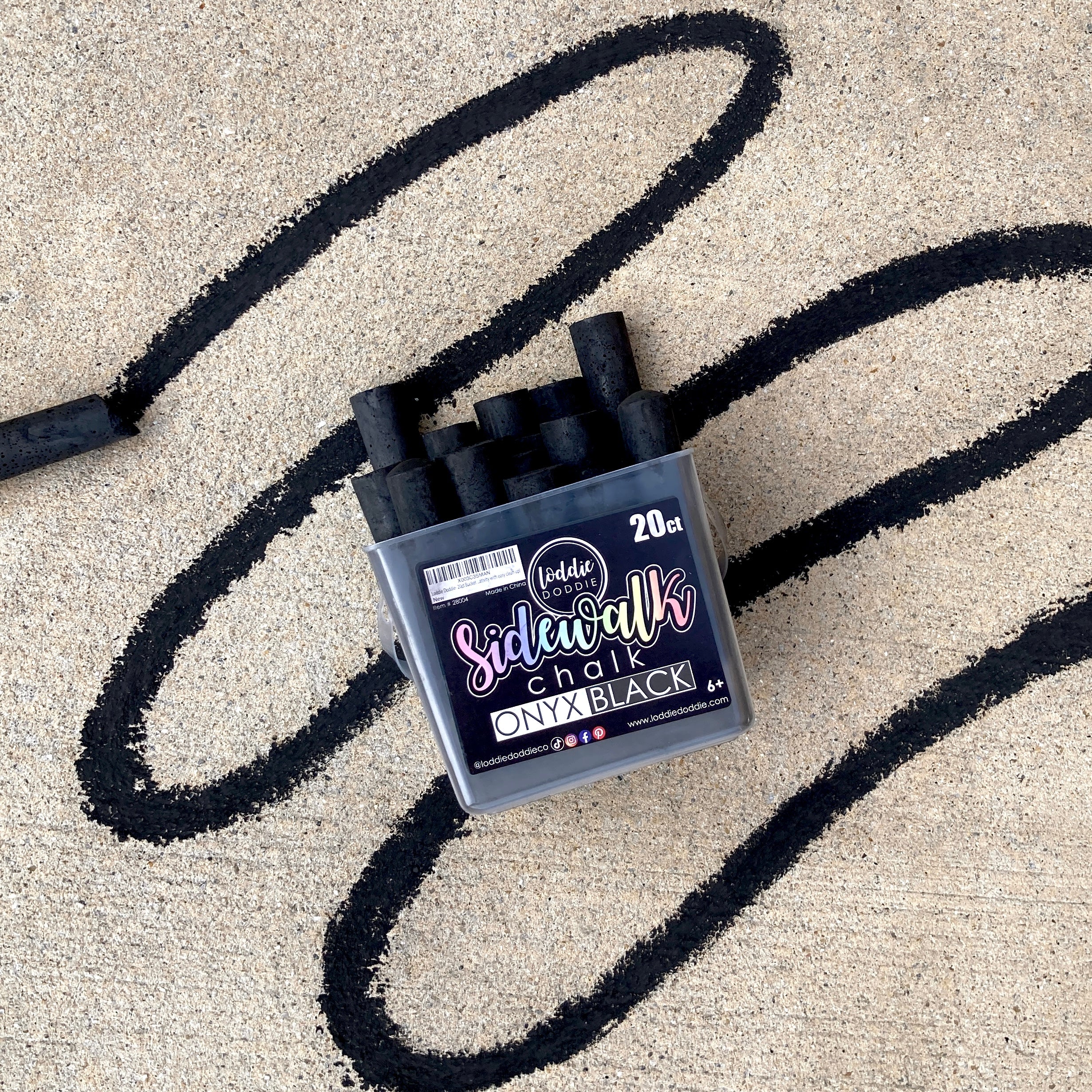 Onyx Black sidewalk chalk