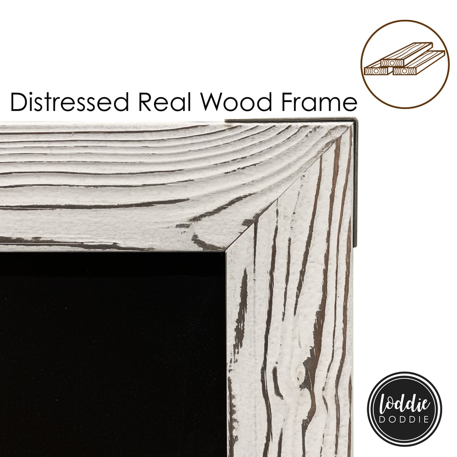 Loddie Doddie whitewashed magnetic chalkboard