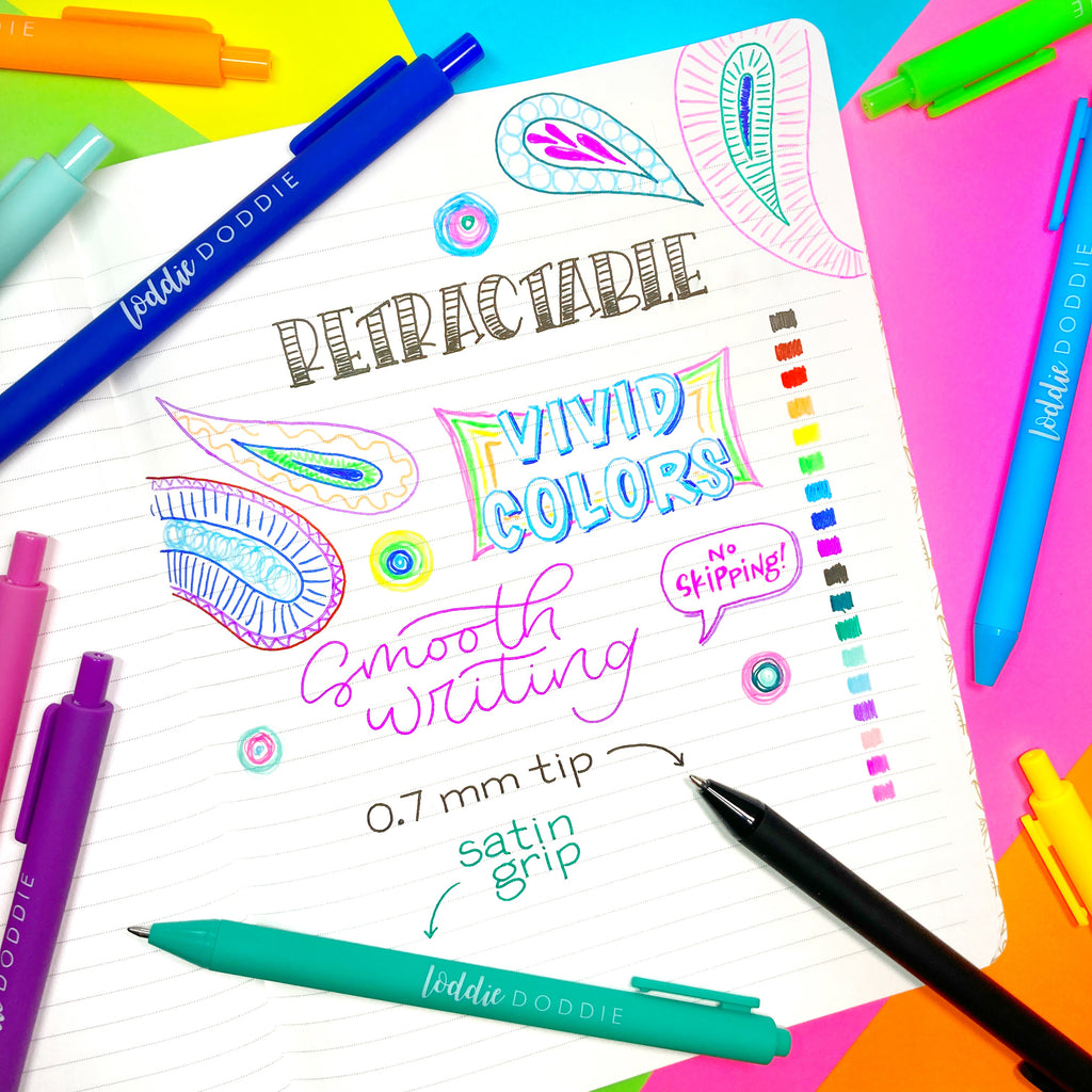 Vivid gel pens