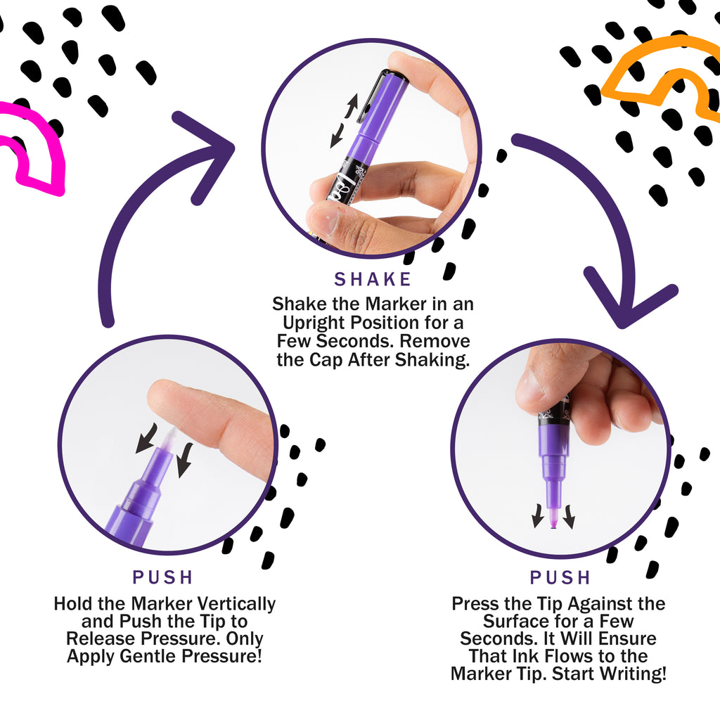 Vivid chalk markers
