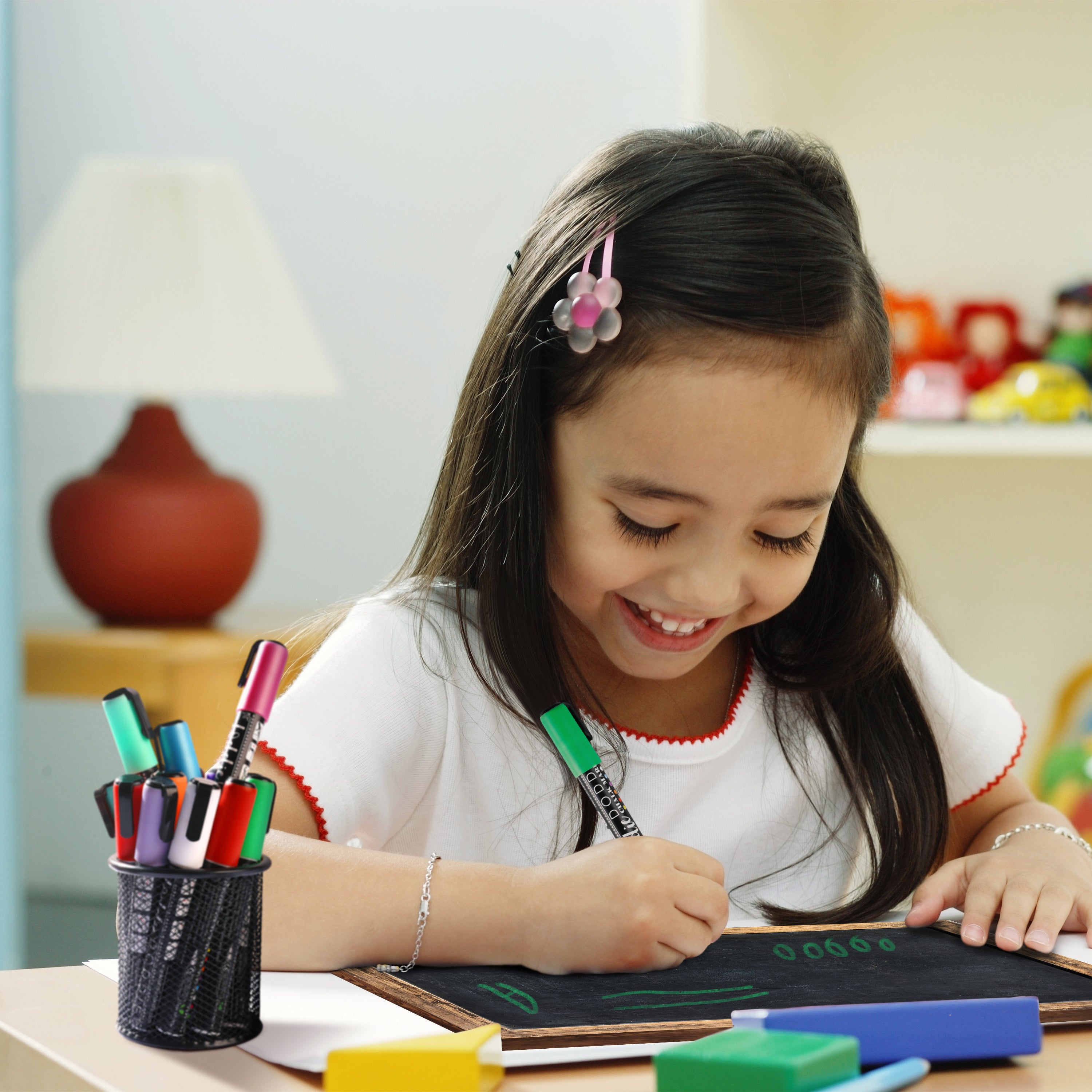Chalk markers for chalkboards, signs, glass & windows